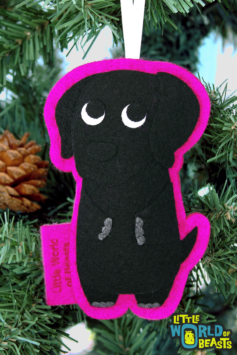 Felt Christmas Ornament - Black Lab