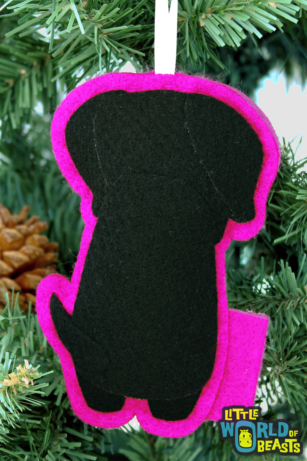 Felt Christmas Ornament - Black Lab