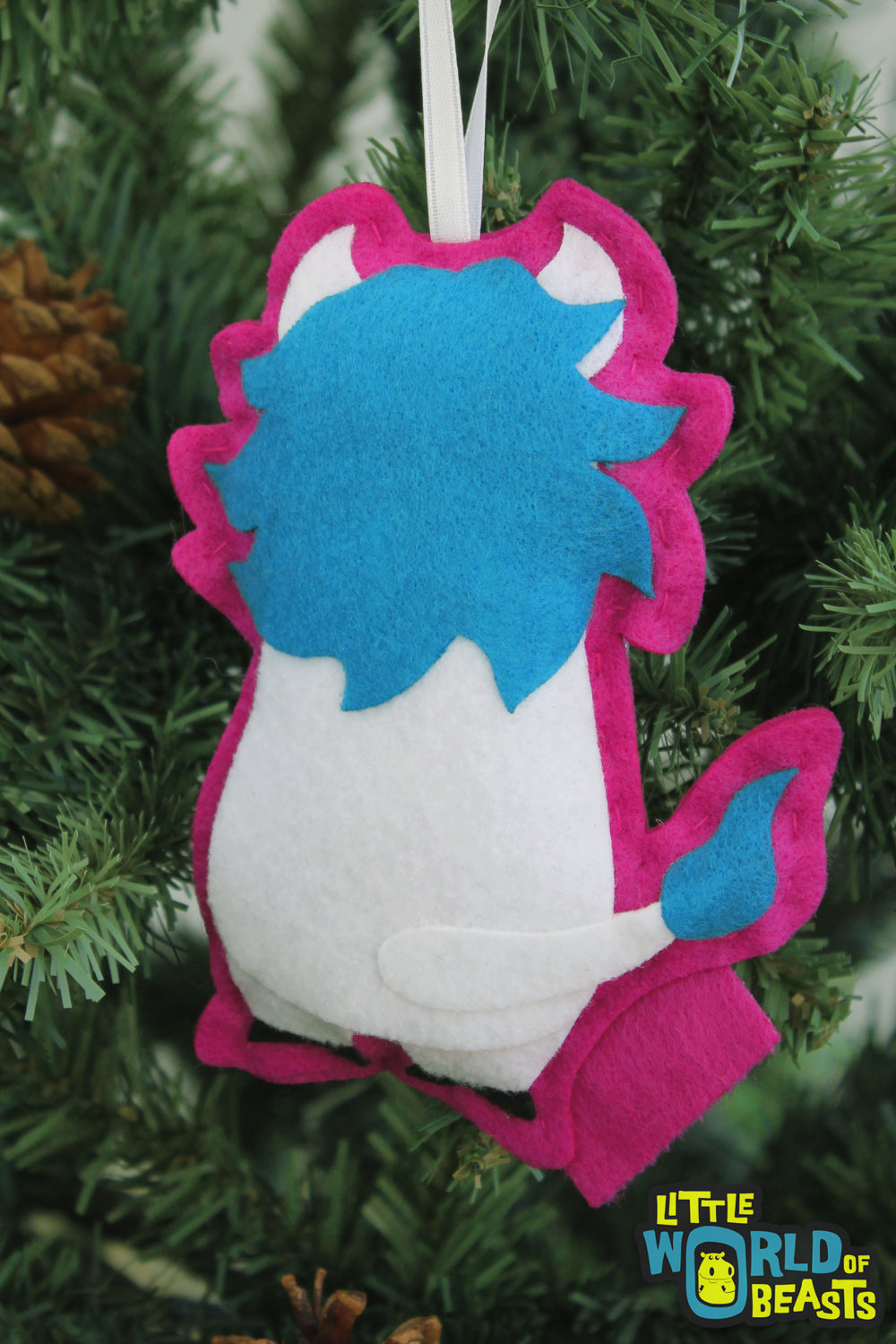 Little World of Beasts - Unicorn Felt Christmas Tree Ornament