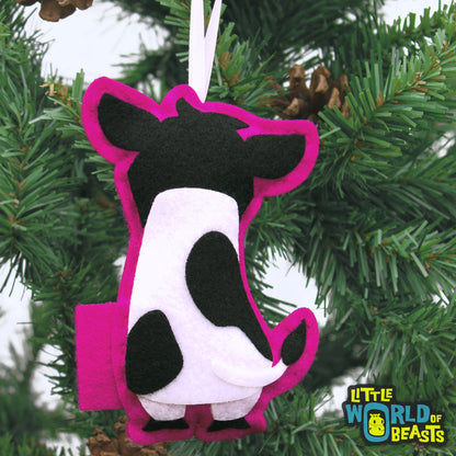 Felt Animal Ornament Cow- Little World of Beasts