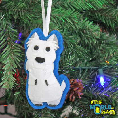 Fred the Westie - Handmade Dog Breed Christmas Ornament