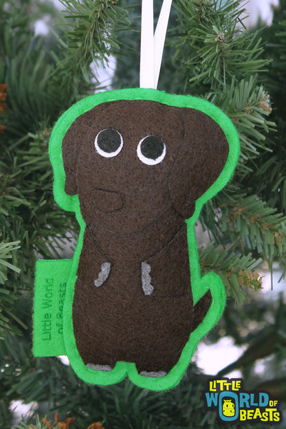 Personalized Chocolate Lab Ornament
