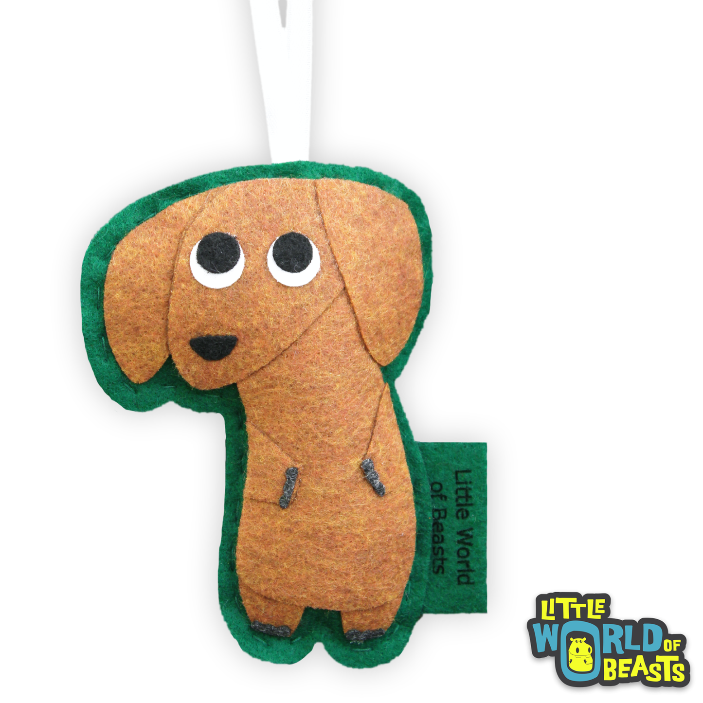 Doxie Felt Christmas Ornament