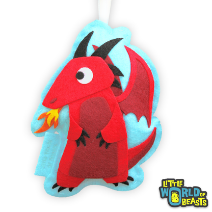 Personalized Red Dragon Ornament