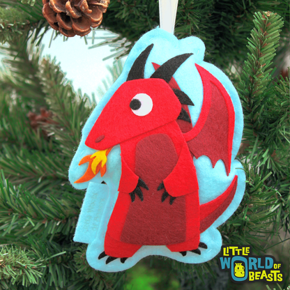 Little World of Beasts - Dragon Felt Christmas Ornament