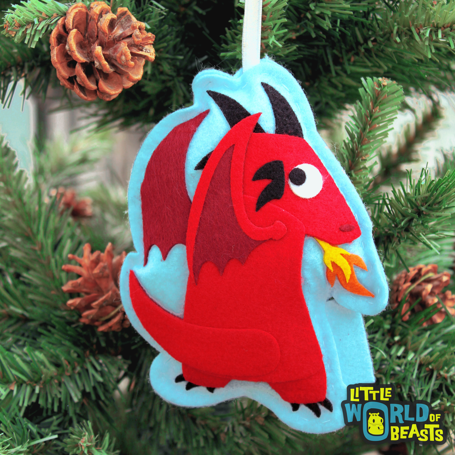 Dragon Felt Christmas Ornament