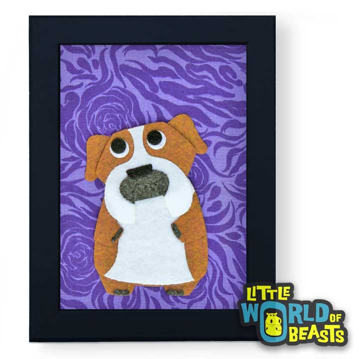 Bartholomew The English Bulldog - Framed Dog Art - Little World of Beasts