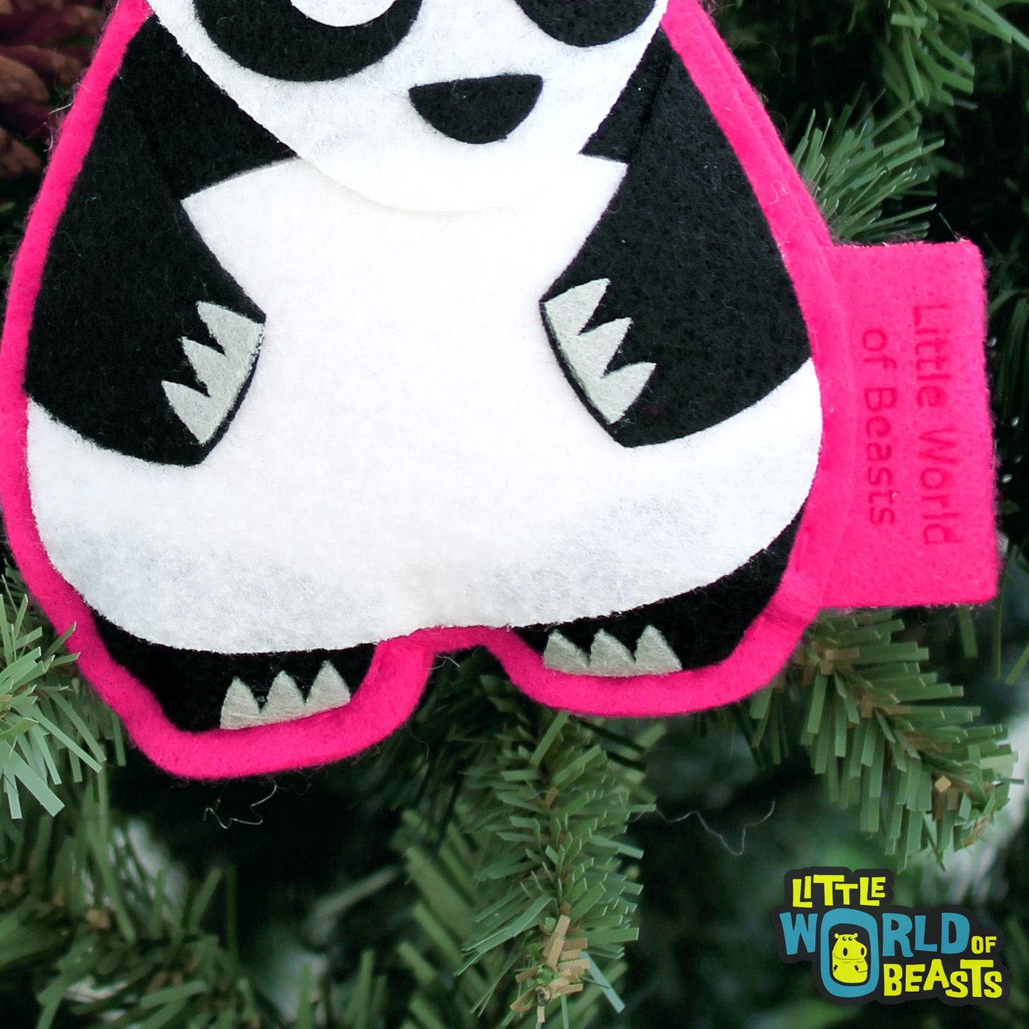 Felt Animal Christmas Ornament - Panda