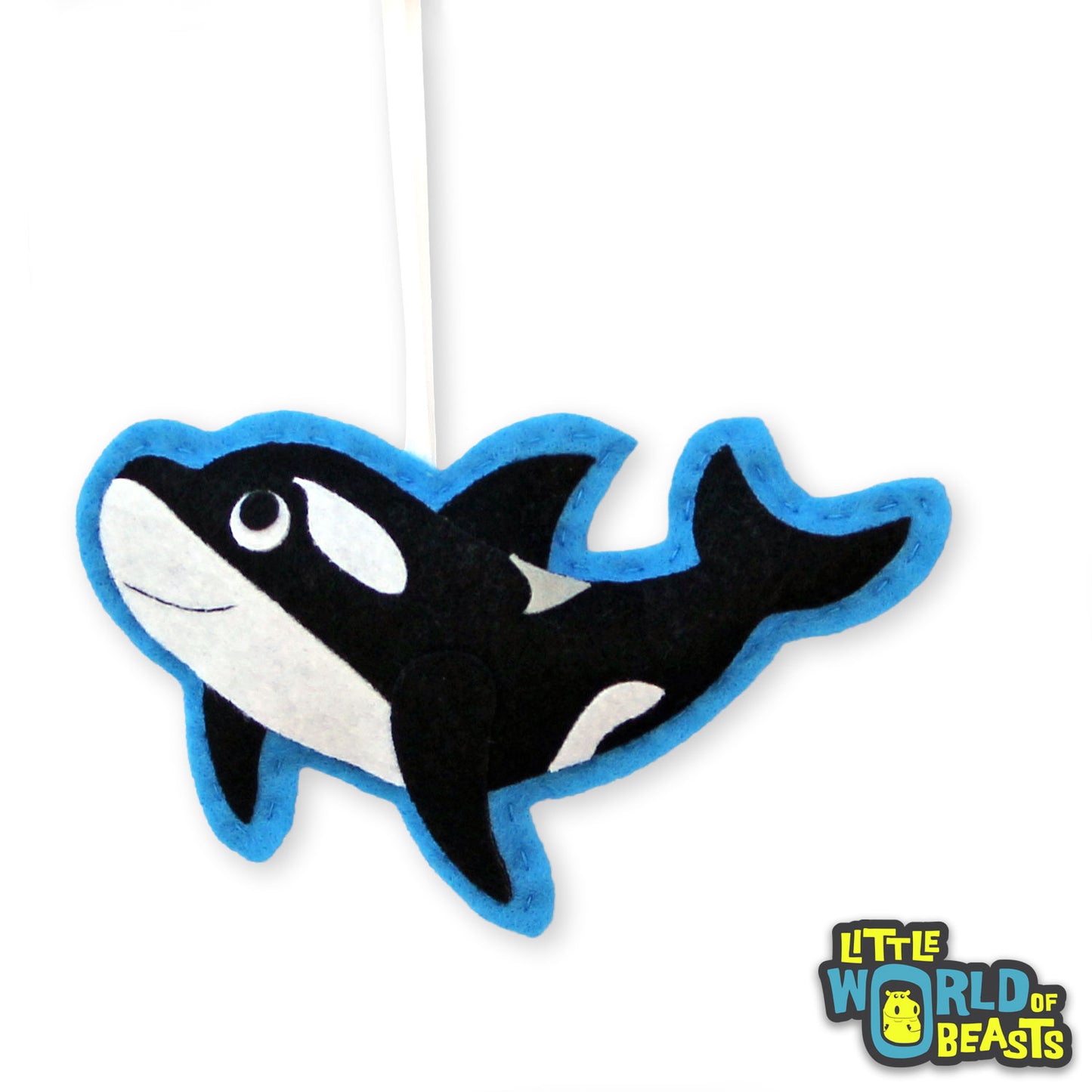 Manny the Orca - Handmade Felt Animal Ornament - Little World of Beasts