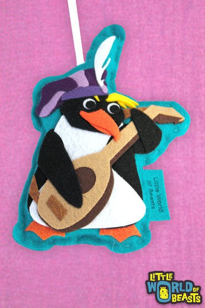 Penguin  -Felt D&D Animal Ornament - Bard