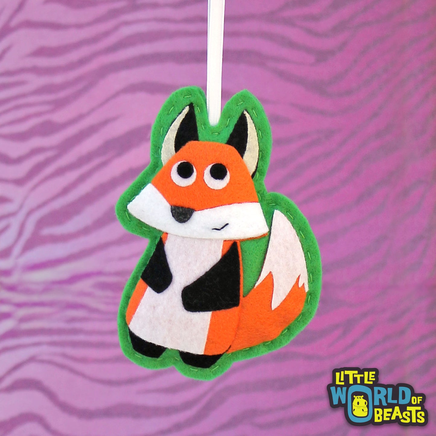 Fox Ornament With Customizable Back