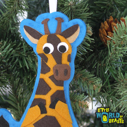 Felt  Animal Ornament - Giraffe