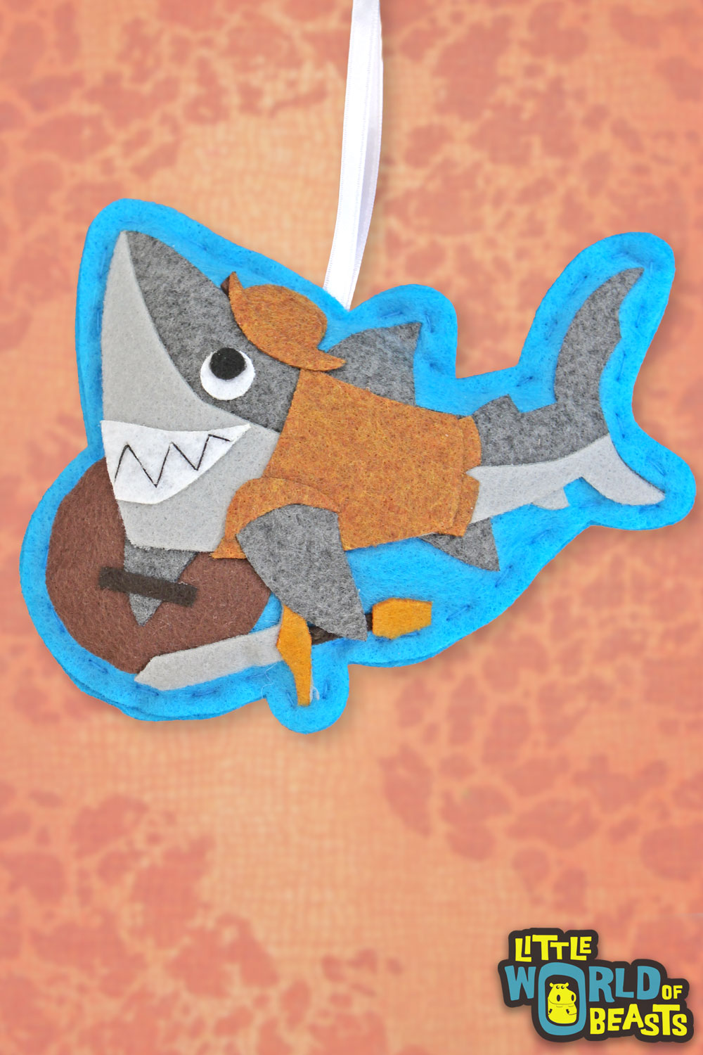 Shark -Felt D&D Animal Ornament - Knight