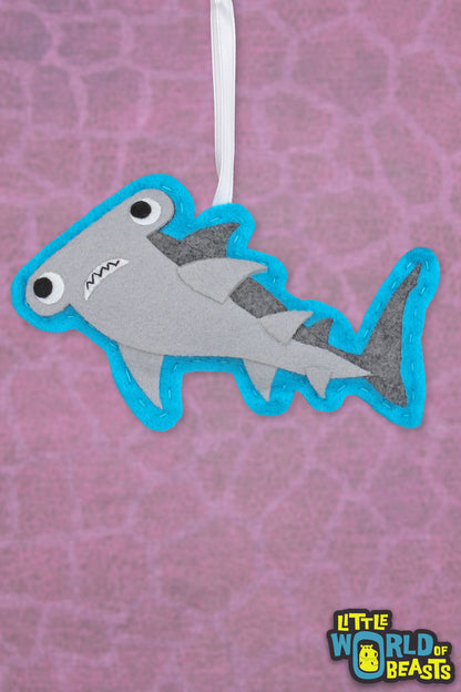 Hammerhead Shark -Handmade Ornament - Personalizable