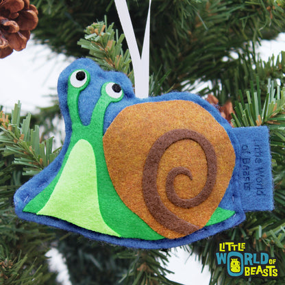 Snail - Felt Animal Ornament 