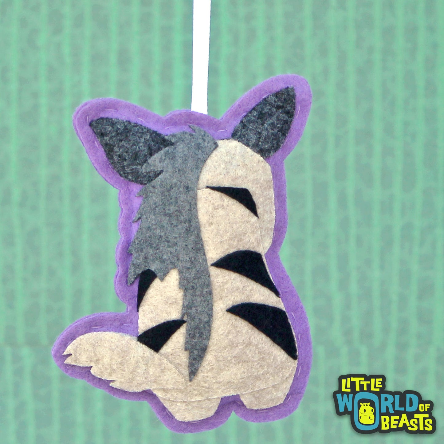 Felt Animal Ornament - Striped Hyena