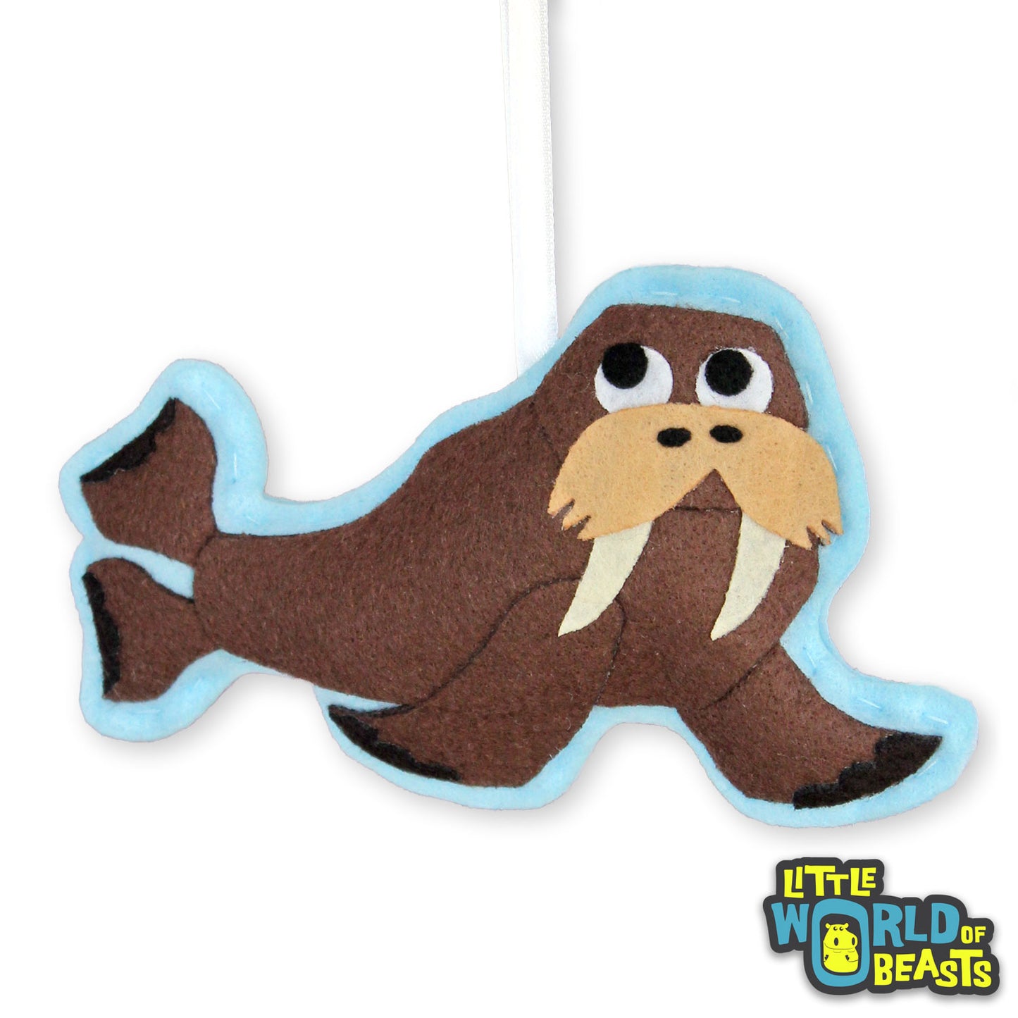 Chester the Walrus- Felt Animal Ornament - Little World of Beasts