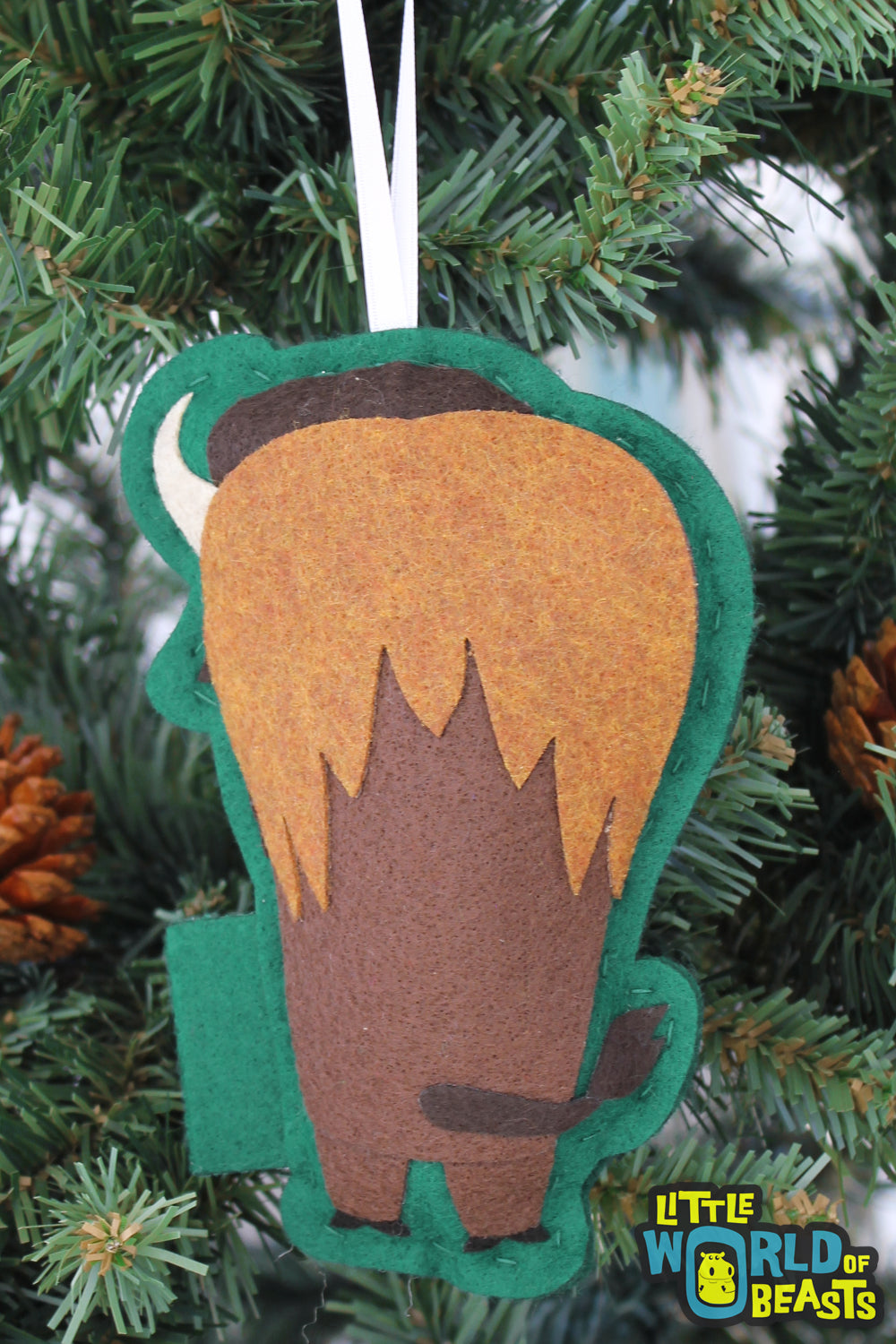 Buffalo Felt Christmas Ornament