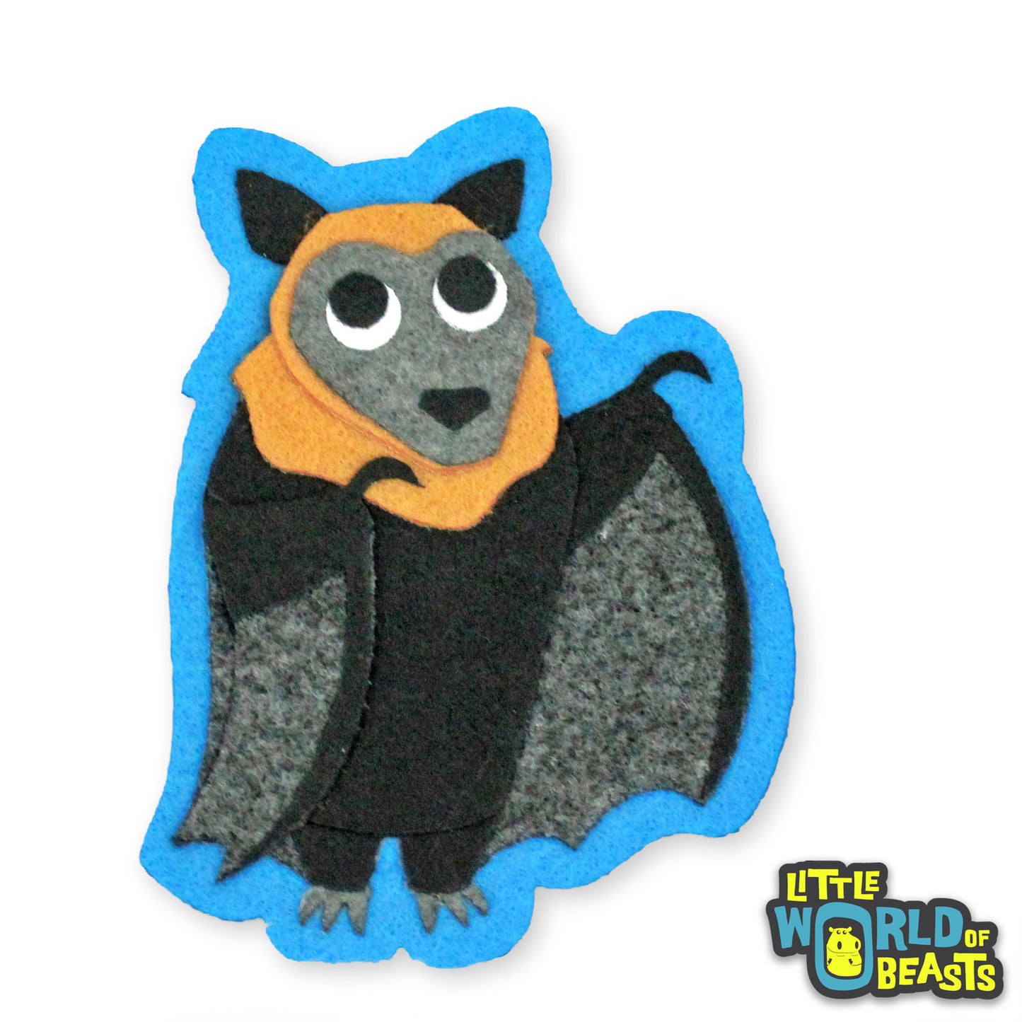 Ginger the Flying Fox Patch - Iron On or Sew On Patch - Little World of Beasts