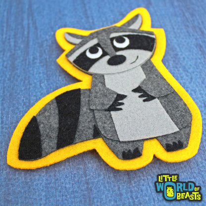 Felt Animal Patch -Raccoon