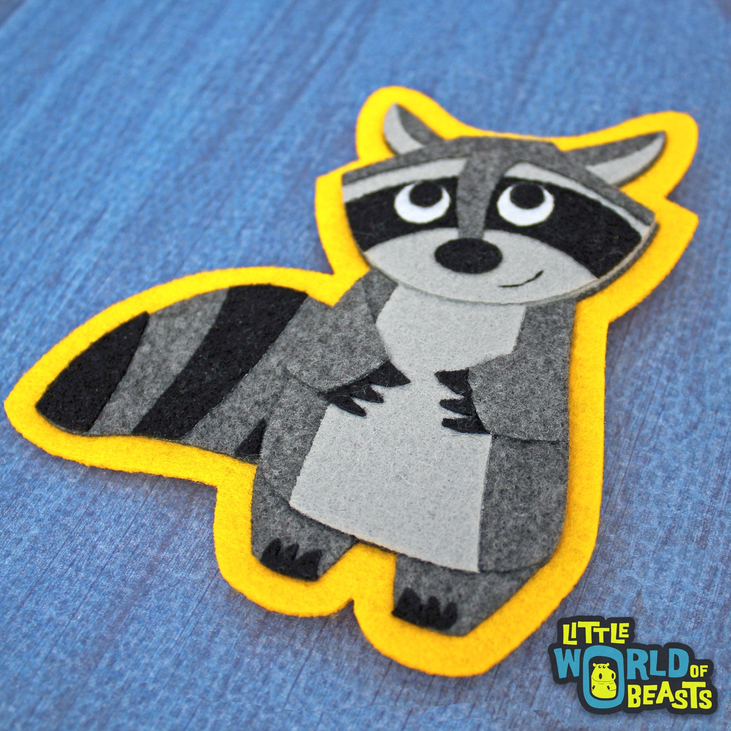 Trash Panda - Raccoon - Felt Animal Patch