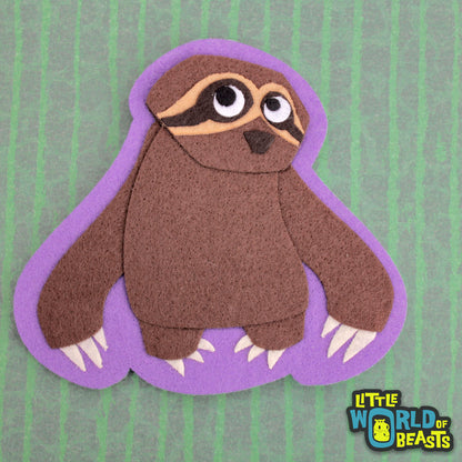 Gracie the Sloth - Felt AnimalPatch