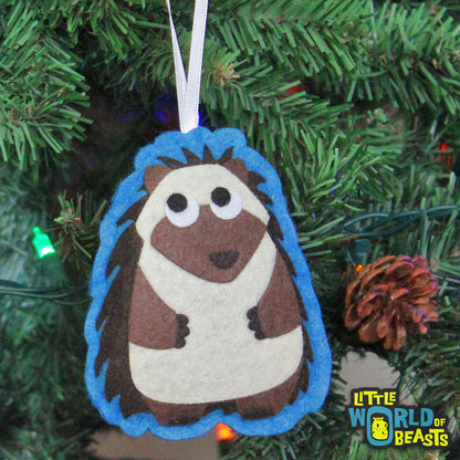 Mortimer the Hedgehog - Felt Animal Christmas Ornament - Little World of Beasts