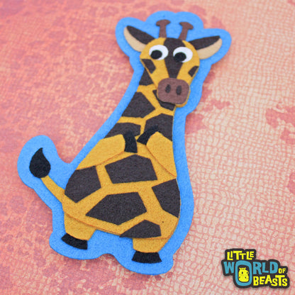 Handmade Felt Patch - Giraffe