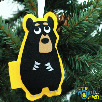 Personalized Christmas Ornament - Black Bear