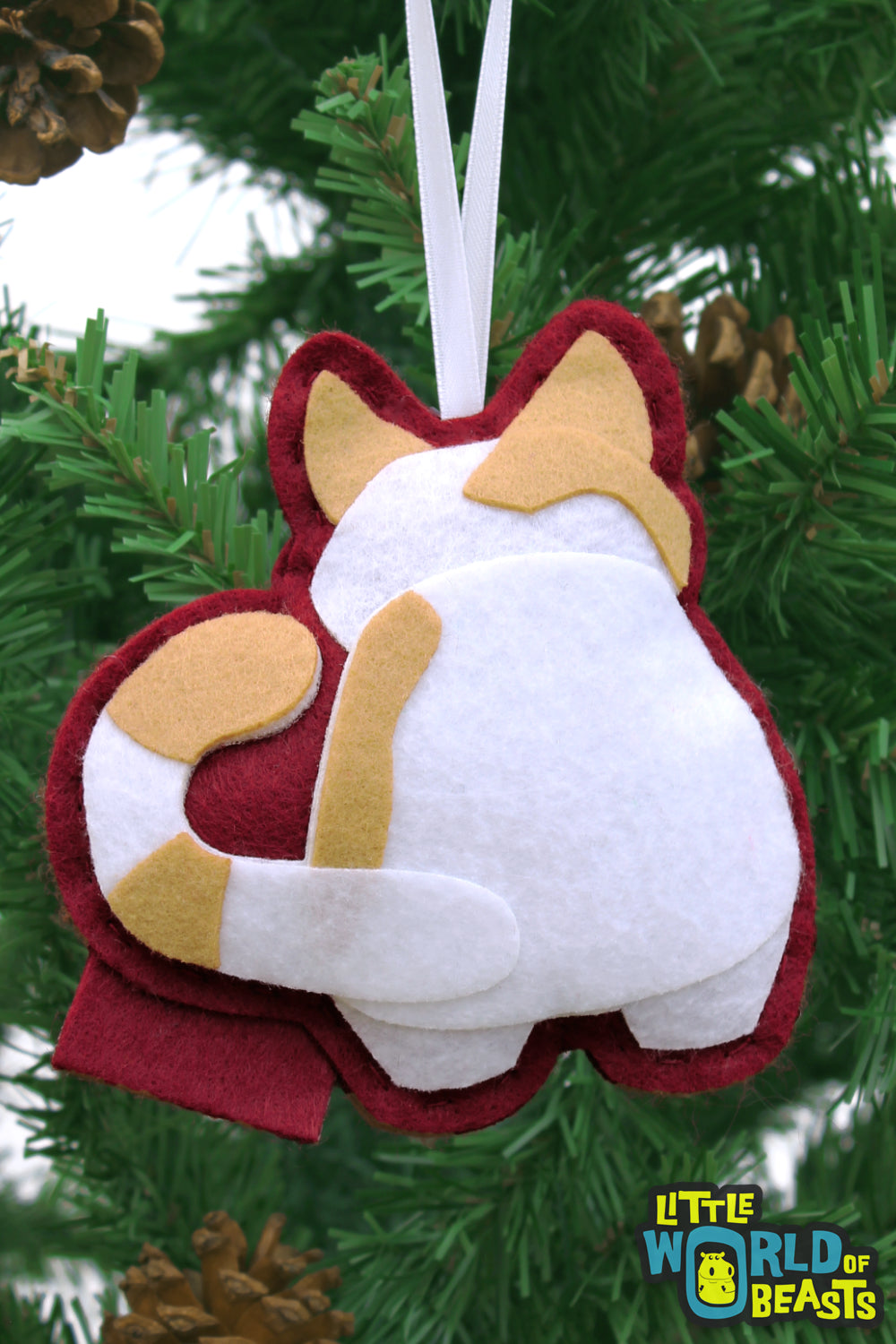 Felt Christmas Ornament - Felt Cat