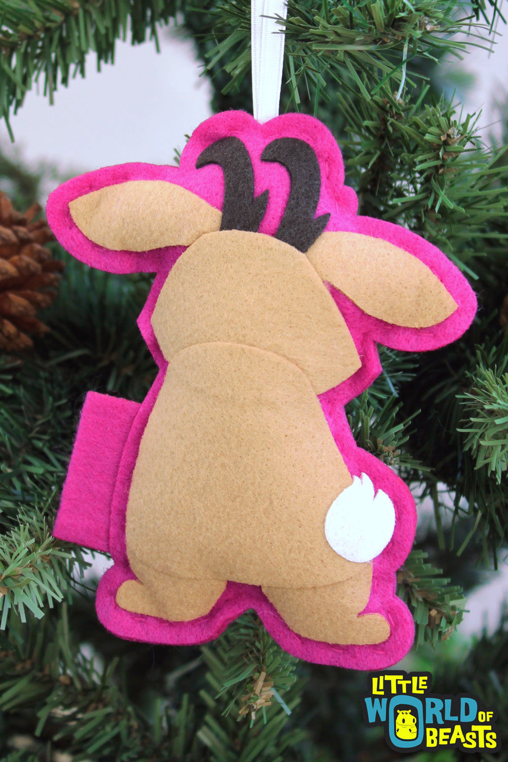 Christmas Ornament - Jackalope - Felt