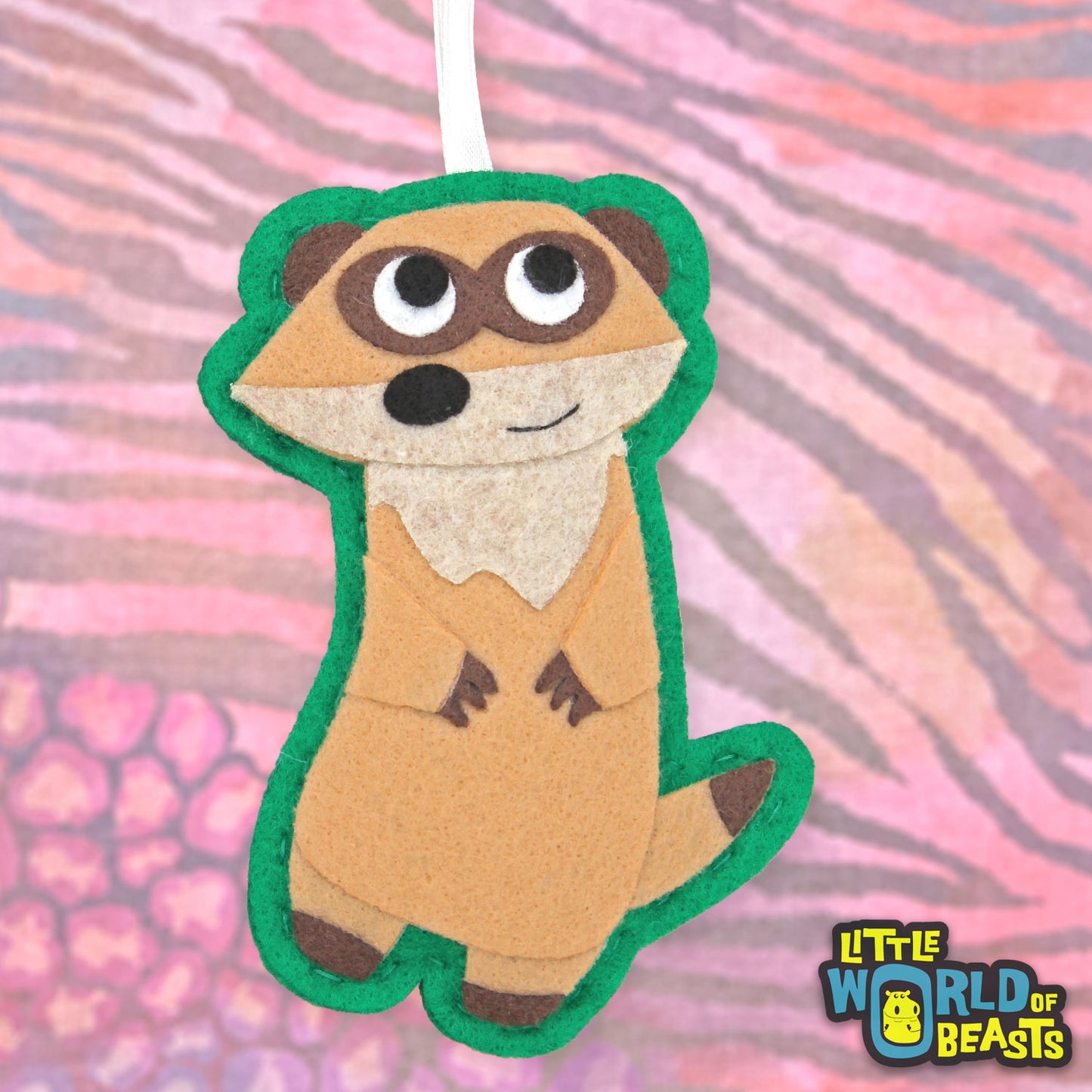 Meerkat - Handmade Felt Animal Ornament - Little World of Beasts