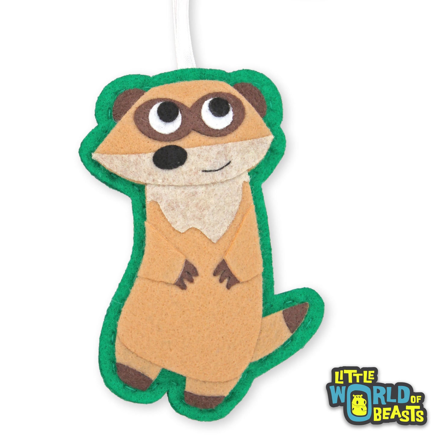 Meerkat - Handmade Felt Animal Ornament - Little World of Beasts