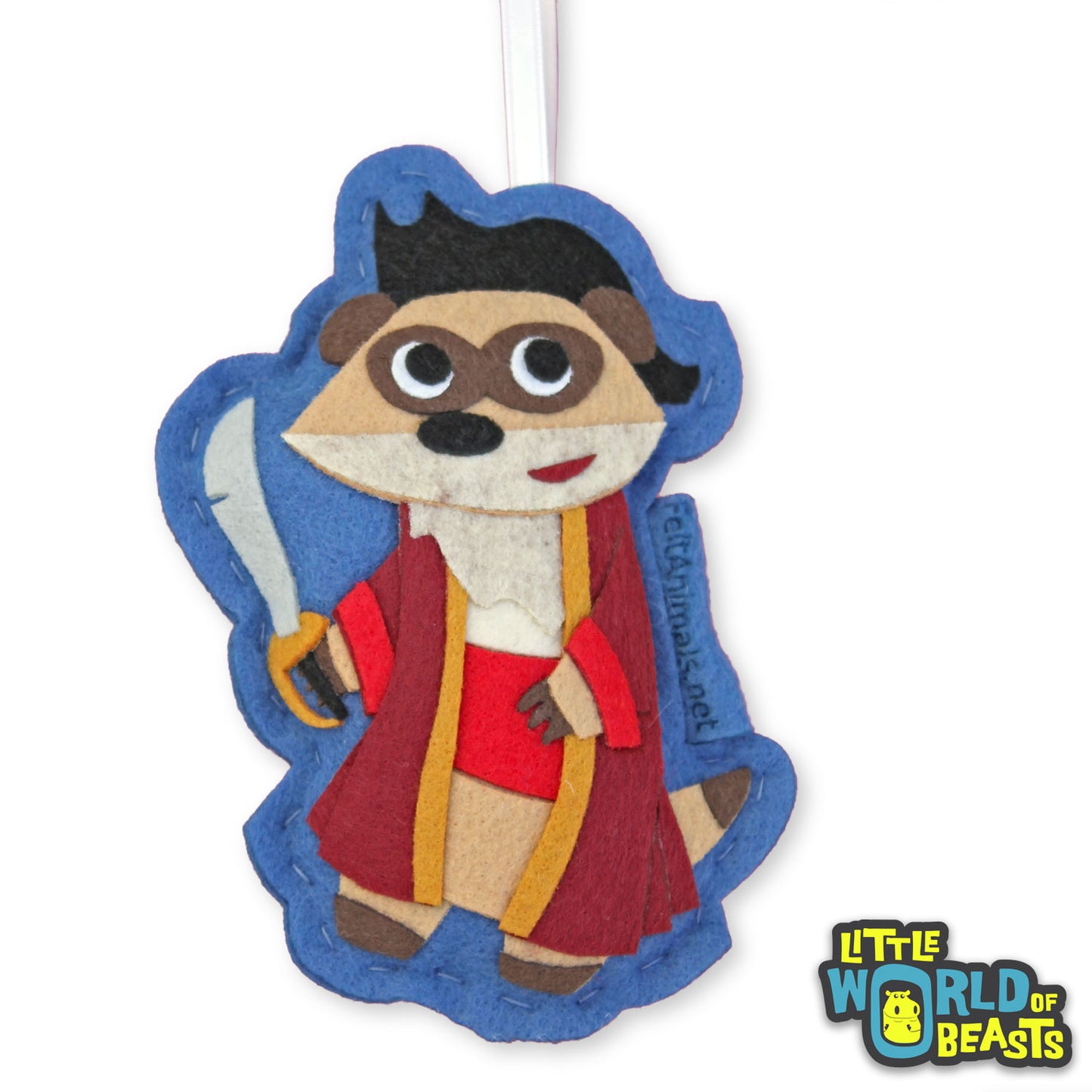 Pirate Captain Meerkat - Felt Christmas Ornament 