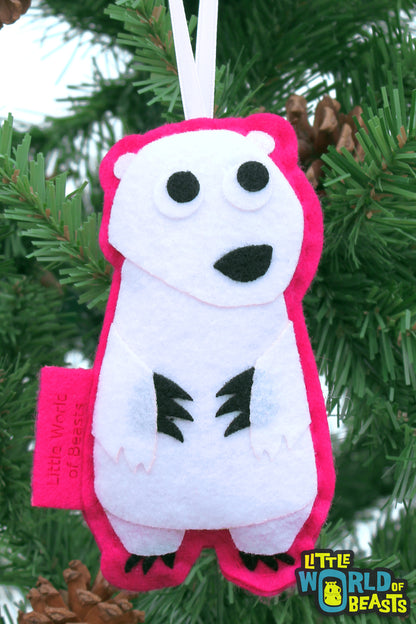 Felt Christmas Ornament - Polar Bear