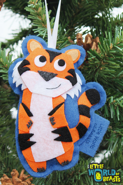 Felt Christmas Ornament - Tiger