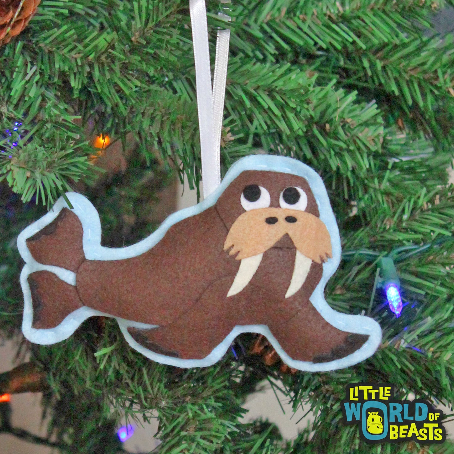 Felt Christmas Tree Ornament - Walrus
