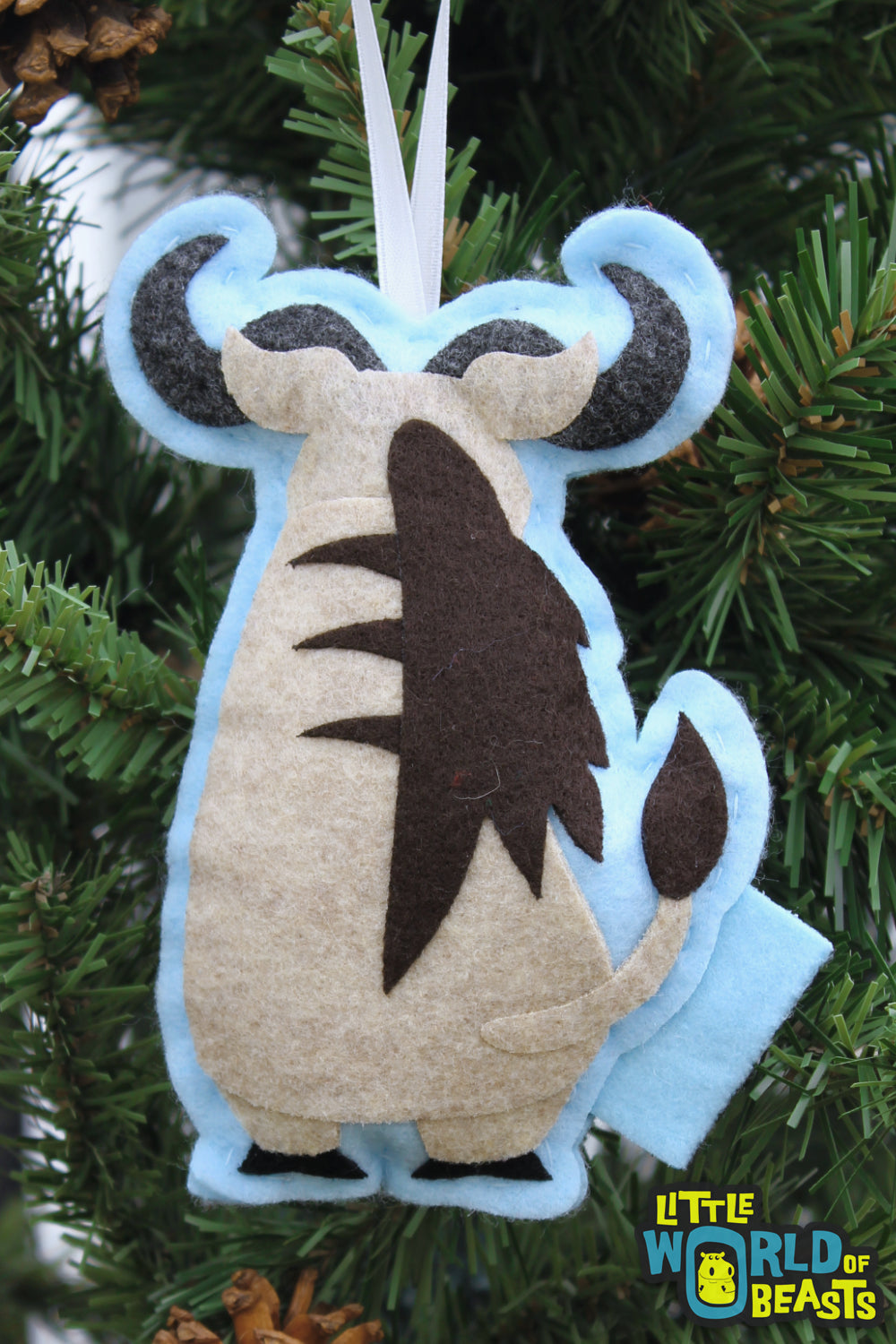 Felt Christmas Ornament - Wildebeest