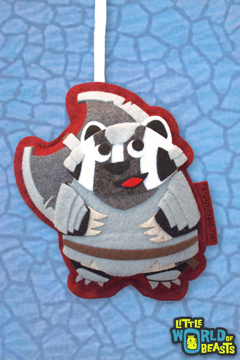 Battle Badger - Felt Ornament - RPG Lover Gift