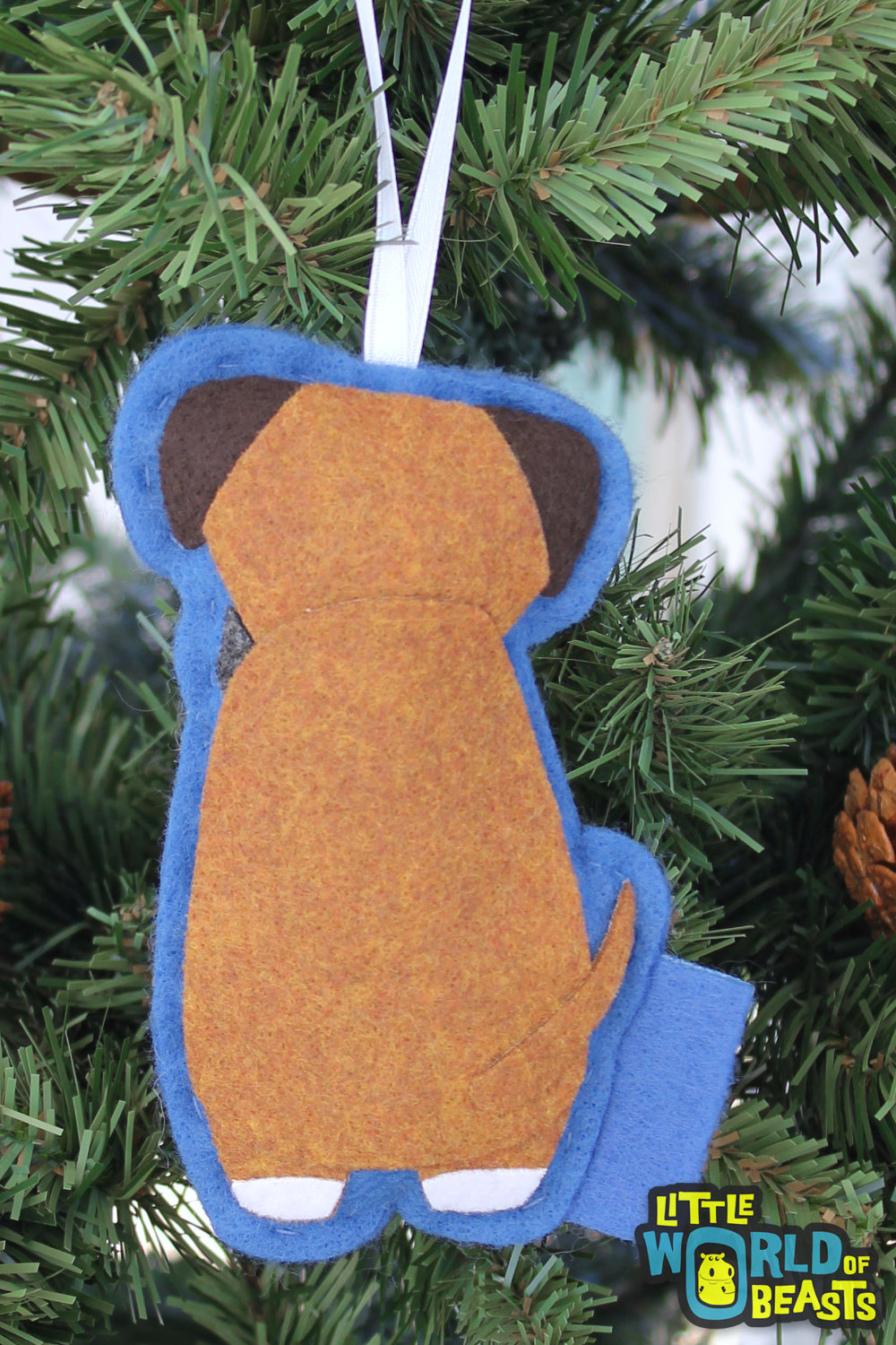 Felt Dog Ornament -Boxer