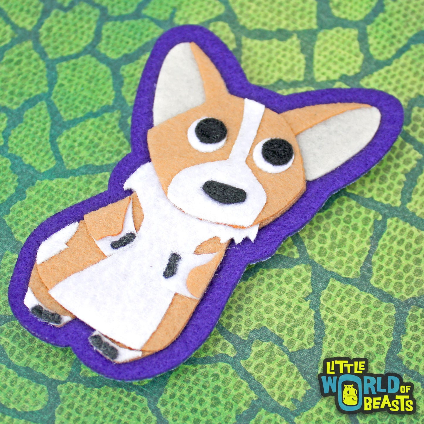 Corgi - Iron On Patch - Sew on Patch - Felt Dog Applique