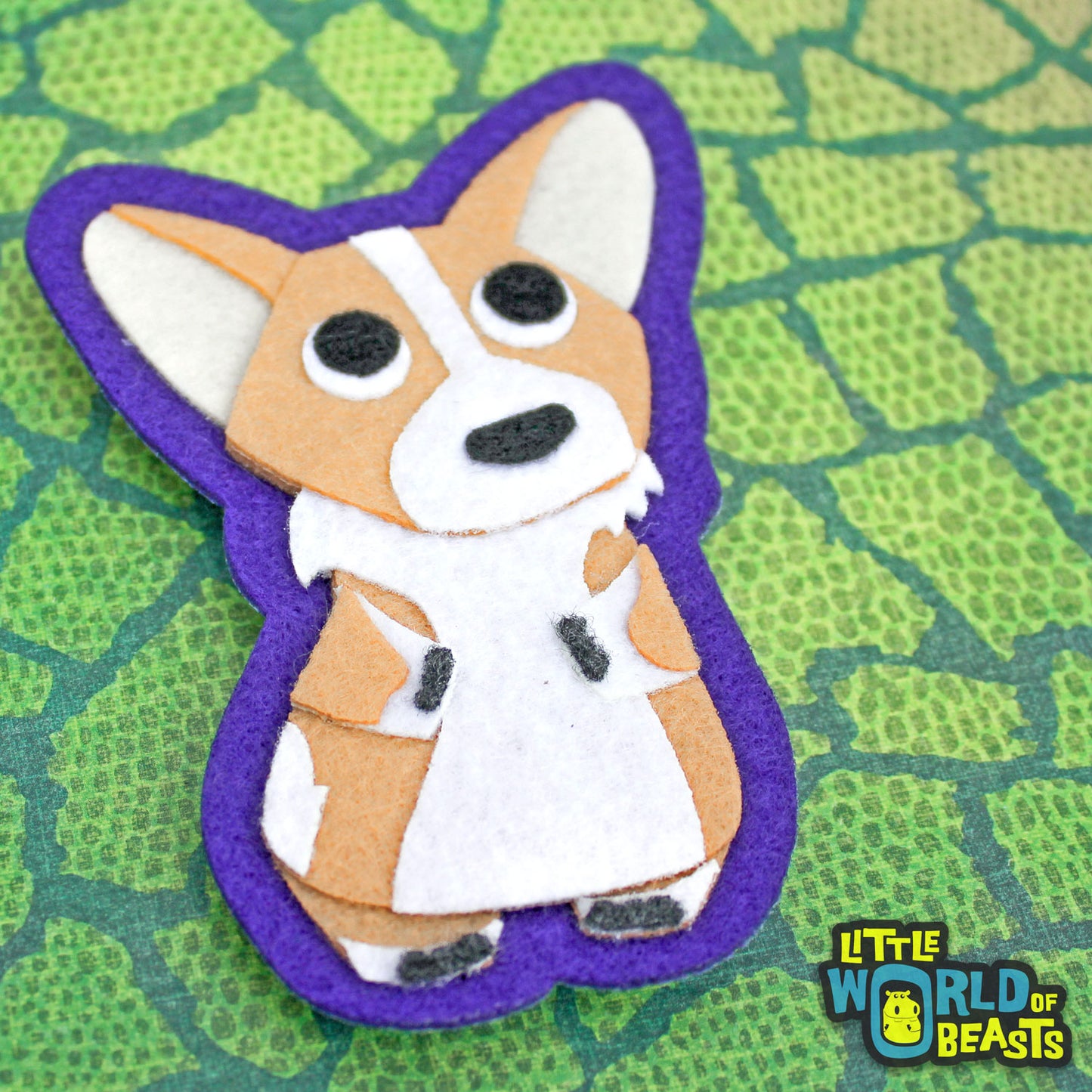 Corgi - Iron On Patch - Sew on Patch - Felt Dog Applique