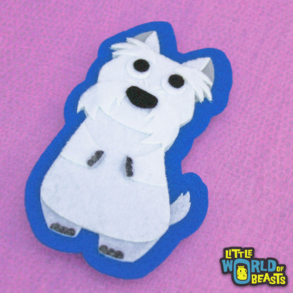 Fred the Westie Patch - Iron On or Sew on - Little World of Beasts
