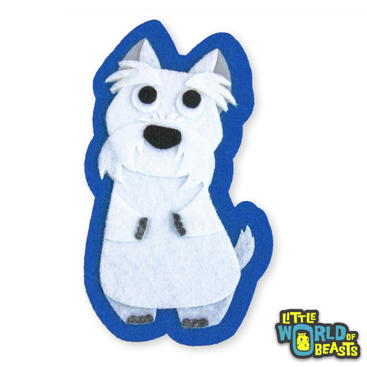 Fred the Westie Patch - Iron On or Sew on - Little World of Beasts