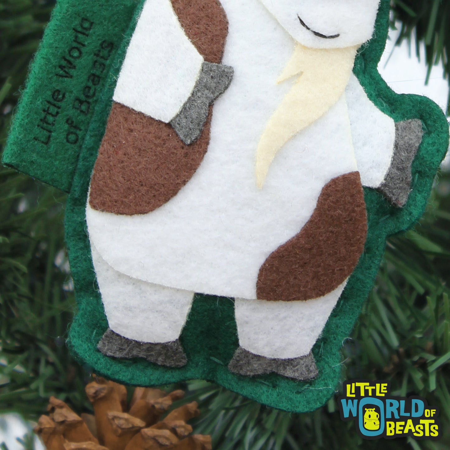 Goat - Felt Animal Ornament 