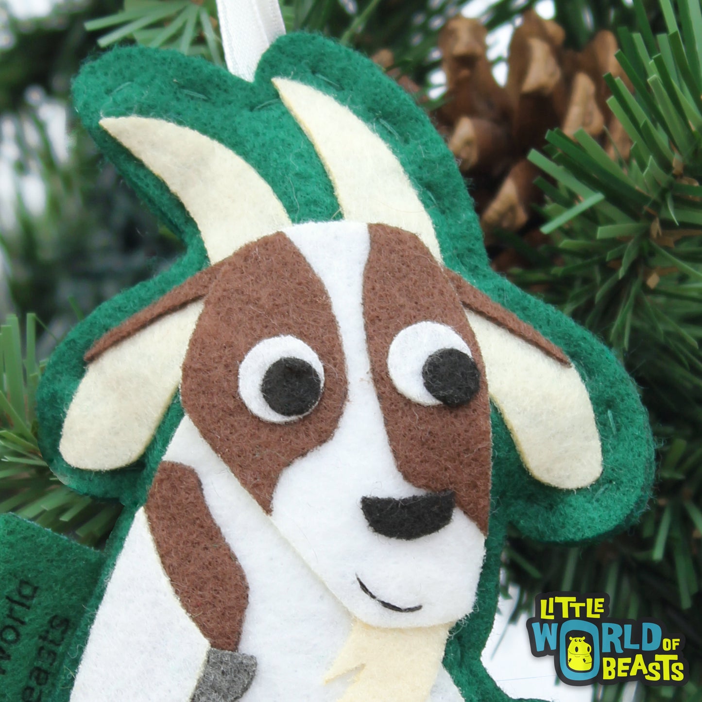 Goat - Felt Animal Ornament 