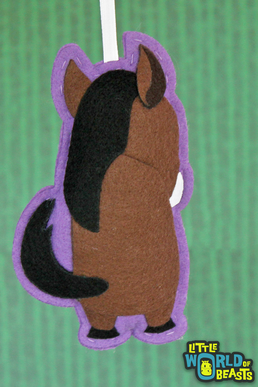 Handmade Felt Farm Animal Ornament - Horse