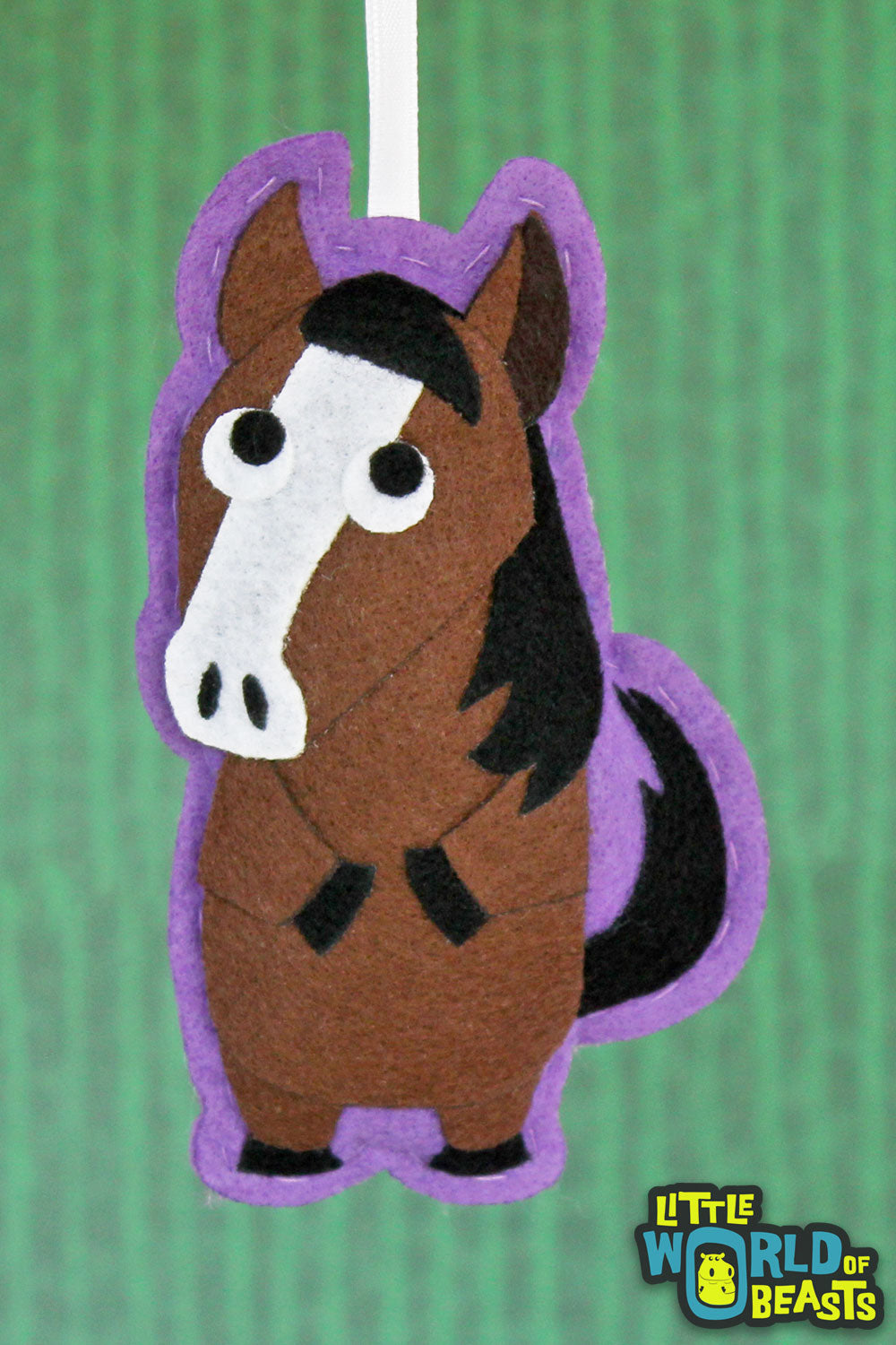 Customizable Felt Animal Ornament - Horse