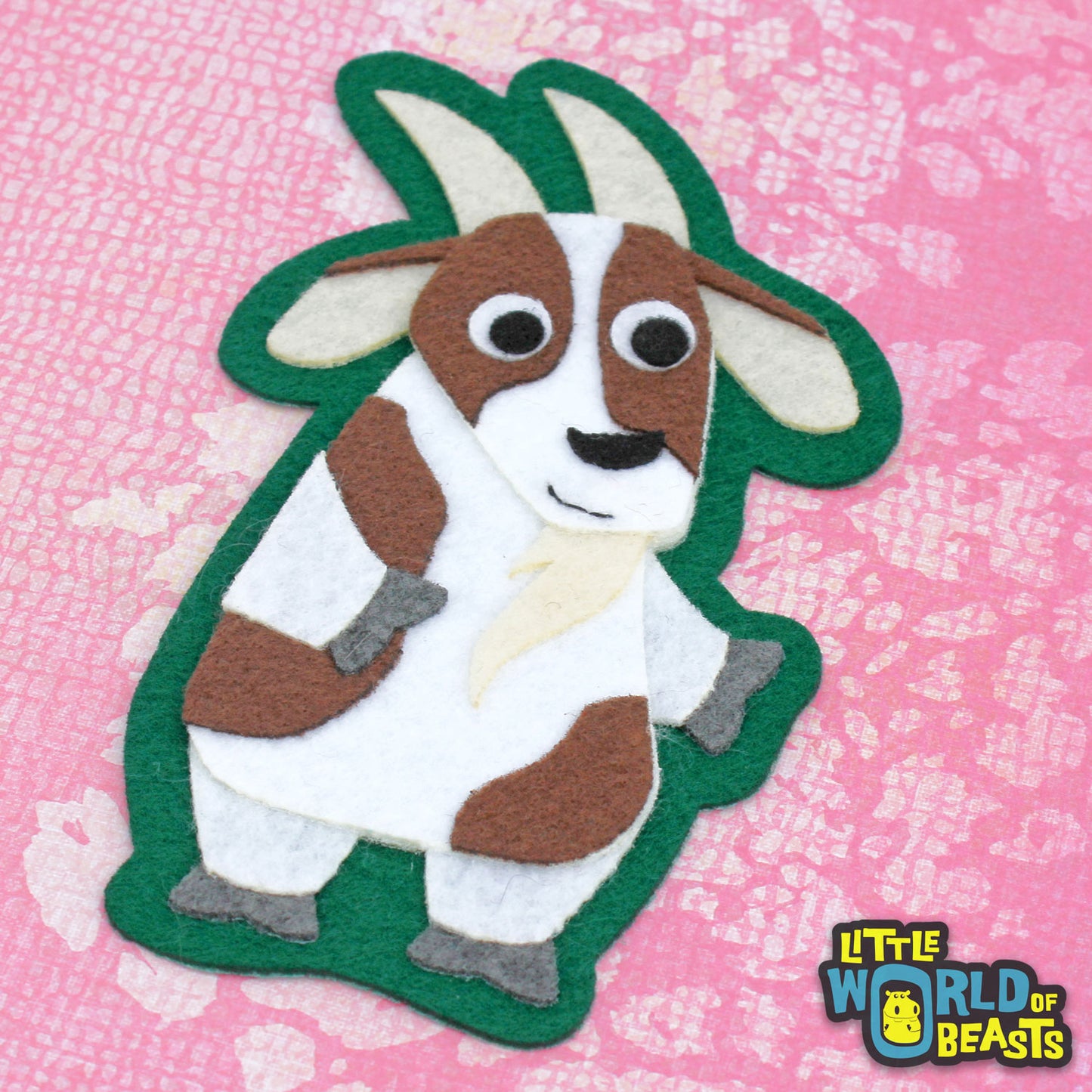 Goat - Handmade Felt Animal Patch