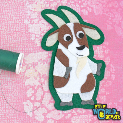 Winston the Goat - Iron on or Sew on Patch - Little World of Beasts